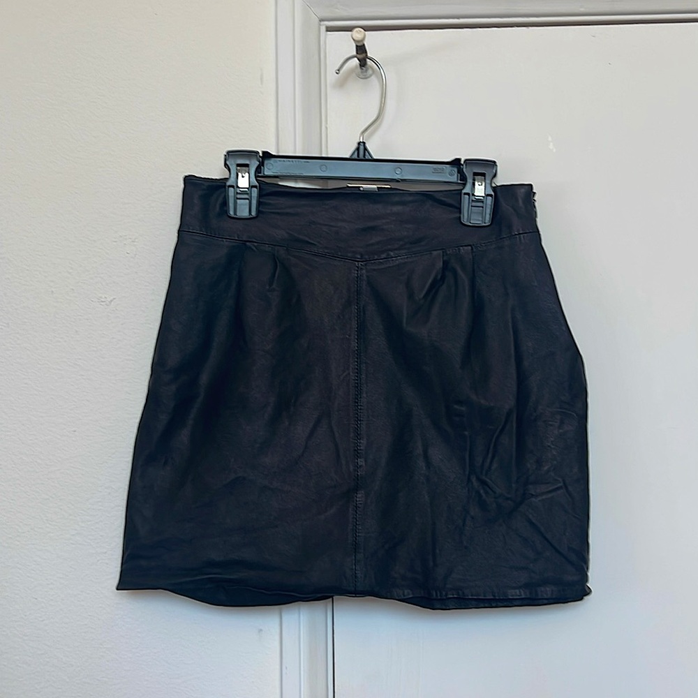 Faux Leather Skirt
